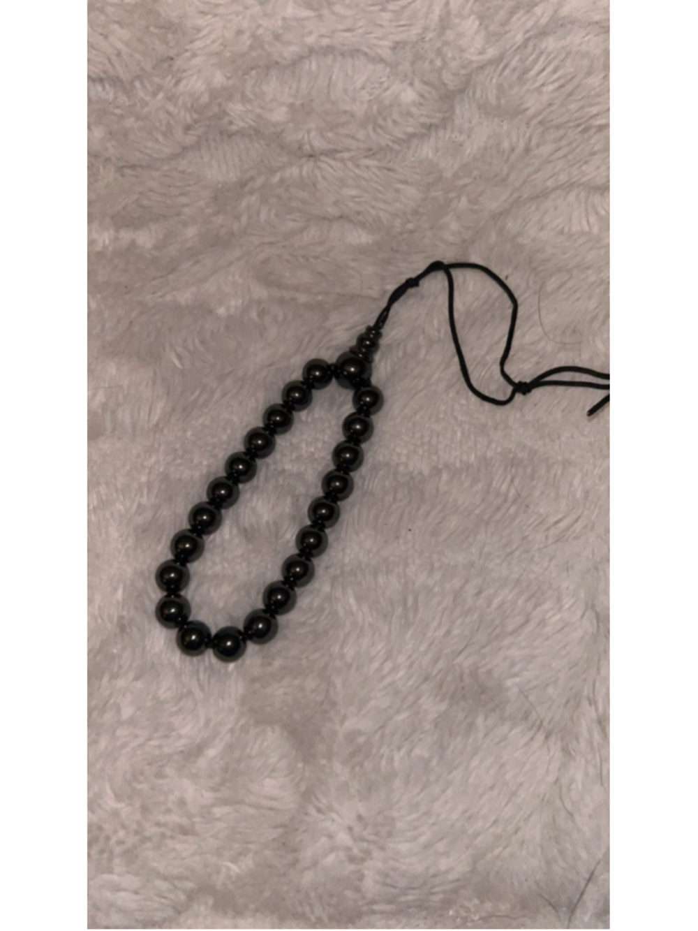 Beaded Bracelet One Size Black stay cold to the touch